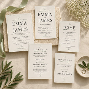 Editable Sage Green Minimal RSVP Card