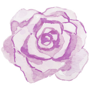 Purple Watercolor Rose   Wedding invitation