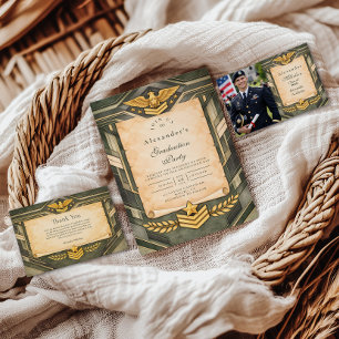 Classic Military Graduation Ceremony Invitation