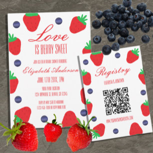 Love Is Berry Sweet Fruit Bridal Shower Invitation