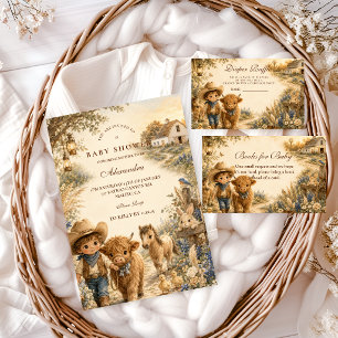 Rustic Boy Western Boho Baby Shower Napkins