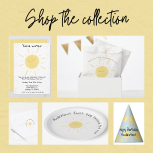 Happy Yellow, Pink, & Orange Sunshine Cute Sun  Wrapping Paper Sheets