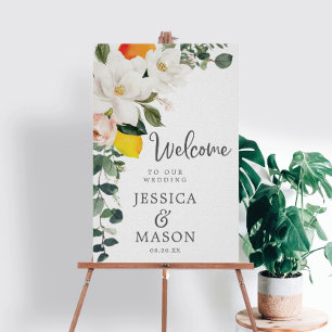 Magnolia Citrus Wedding Details Card