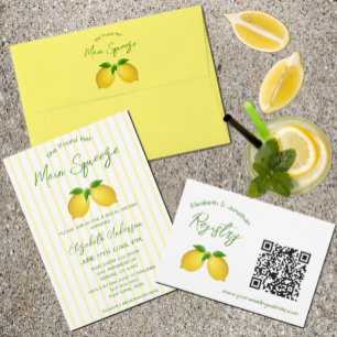 Main Squeeze Lemon Bridal Shower Invitation