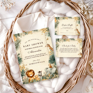 Whimsical Safari Welcome Baby Shower Invitation