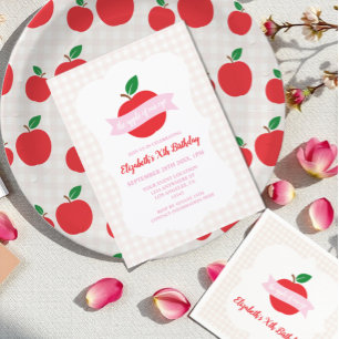 Apple Of Our Eye Girls Birthday Paper Plates