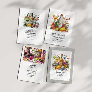 Tacos and Tequila Fiesta Wedding RSVP Card