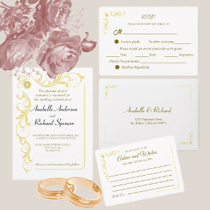 Elegant Victorian Wedding  Invitation