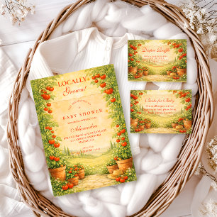 Locally Grown Tomato Baby Shower Invitation