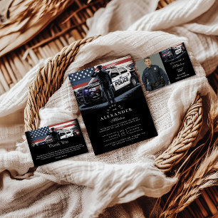 Patriotic Police Officer Graduation Foam Board