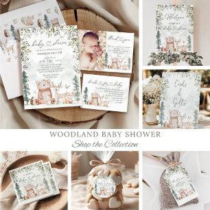 Woodland Animals Baby Shower Return Address Envelope