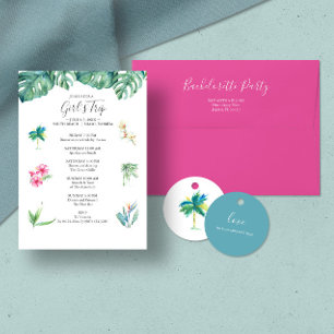 Watercolor Palm Tree Tropical Favor Tags