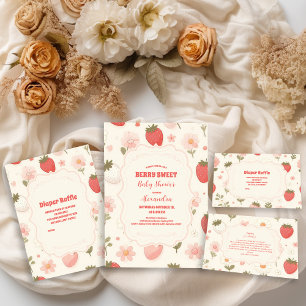 Berry Sweet Pink Coquette Baby Napkins