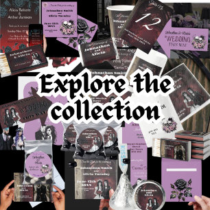 Pastel Goth Wedding Invitation Envelope Quirky