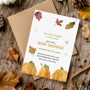 Cute Pumpkin Bat Fall Baby Shower Classic Round Sticker
