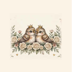 Storybook Lovebirds Wedding Invitation 