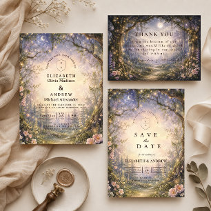 Enchanted Woodland Fairy Wedding Save The Date