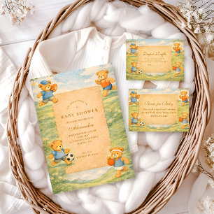 Classic Nursery Sports Bears Baby Shower Napkins