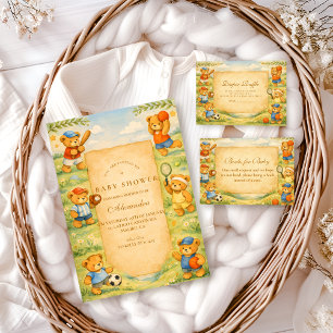 Sports Teddy Bear Baby Shower Napkins