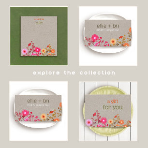 Boho Country Floral Kraft Notepad