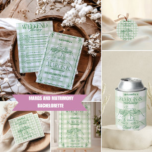 Margs And Matrimony Bachelorette Classic Round Sticker