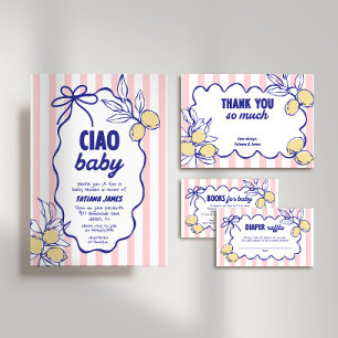 CIAO BABY Lemon Mediterranean Amalfi Thank You Card