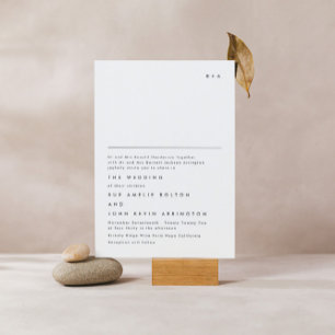 Elegant Monogram Terracotta Budget Wedding Invite
