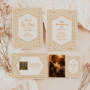 Elegant Geometric Art Deco Wedding  Foam Board