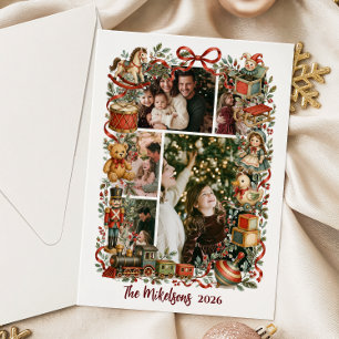 Whimsical Vintage Storybook Christmas Toys Label