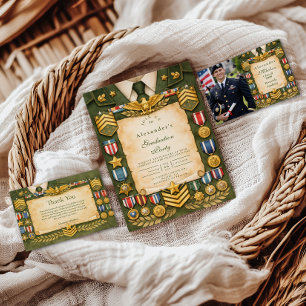 Honor & Valor Graduation Party Invitation