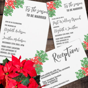 Tis The Season Christmas Wedding Invitation