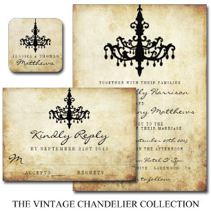 The Vintage Chandelier Wedding Collection Invitation