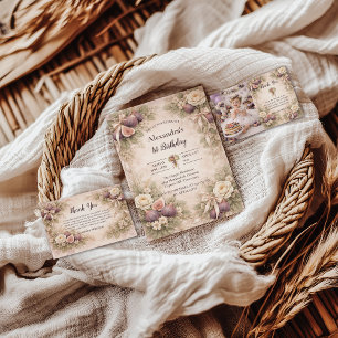 Fig Garden Vintage 1st Birthday Invitation