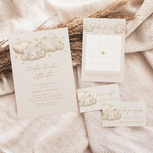 Twinkle Twinkle Little Star Ivory Baby Shower Invitation
