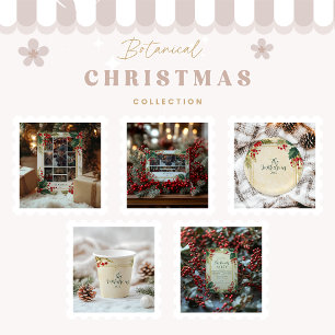 Classic Holly Berry Christmas Party Gift Tags