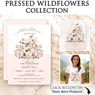 Floral Pressed Wildflowers Name Monogram Set Car Floor Mat