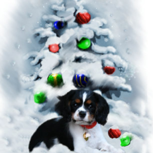 Cavalier King Charles Spaniel  Christmas Gifts Holiday Card