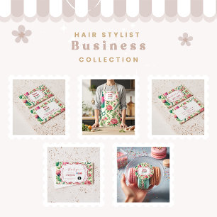 Botanical Pink Stylist Beauty Business Discount Card