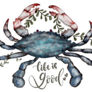 Beautiful Blue Crab Design Invitation