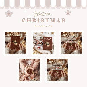 2 Photo  Western Cowboy Hat Christmas Holiday Card
