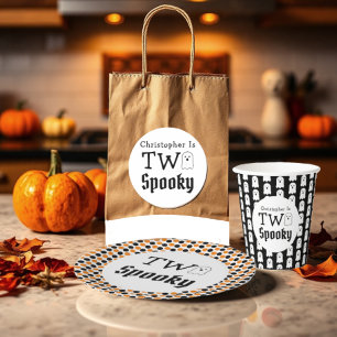 Two Spooky 2nd Birthday Classic Round Sticker