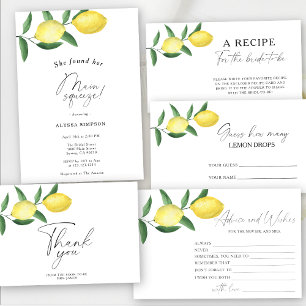 Lemon Citrus - Bridal Shower Advice and Wishes Stationery