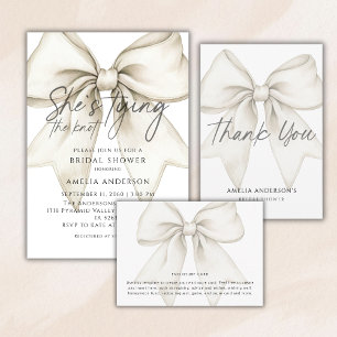 Modern White Bow Guess Who Said It Bridal Game 