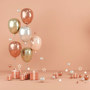 Shades of Pink Balloons 40th Invitation