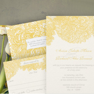 Teal Pink Beeswax Yellow Coral Floral Invites