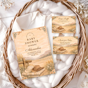 Western Desert Saddle Books for Baby  Enclosure Card