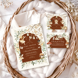 Fairies Wildflowers Flower Meadow Baby Shower Invitation