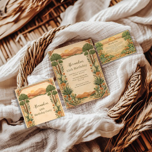 Rustic Desert Florals Birthday Invitation