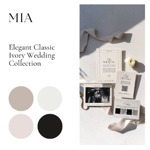 Simple & Modern Vintage Label QR-code RSVP Card