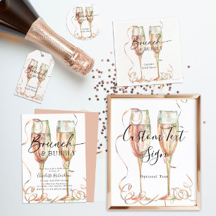 Brunch & Bubbly Champagne Bridal Shower Napkins
